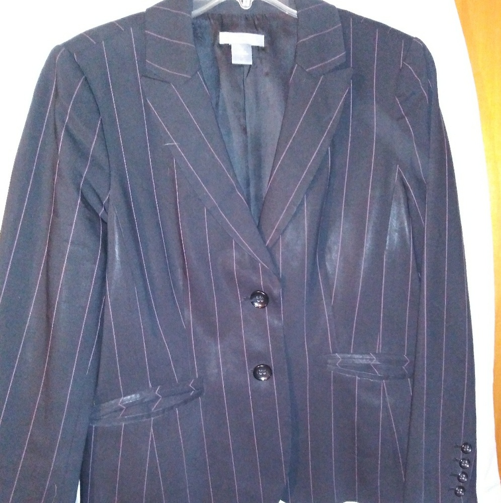 black w/ stripes Lined dressy blazer